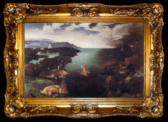 framed  PATENIER, Joachim Landscape with Charon